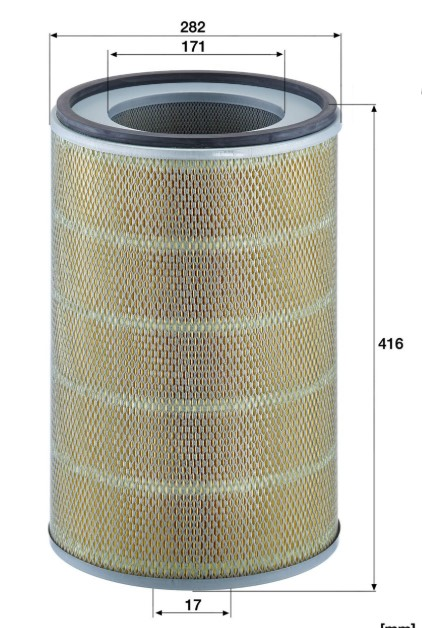 HAVA FILTRESI FORD CARGO 2520-2520 DIS DOHZ 9601G-A830X9601BDA A-282mm -171mm H-416mm